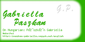 gabriella paszkan business card